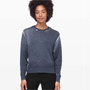 Women's Lululemon Hazy Days Blue Cashmere Blend Sweater Pullover, Medium